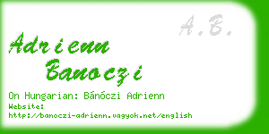 adrienn banoczi business card