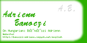 adrienn banoczi business card